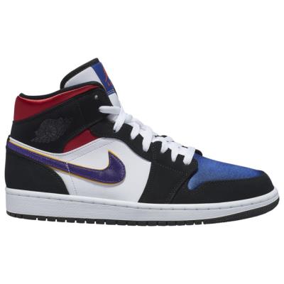 Jordan Kosárlabda Cipő Férfi Aj 1 Mid SE Fekete/Fehér/Lila/Piros,FSM07895